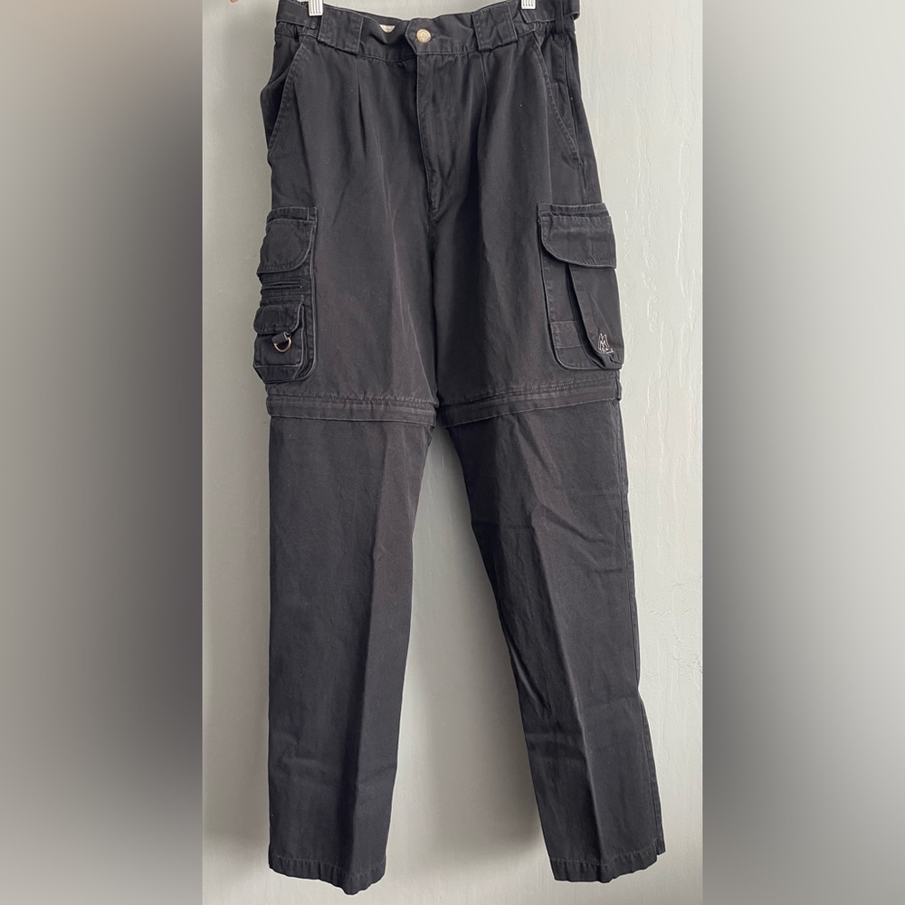 Misty Mountain Men’s Convertible Black Cargo Pants Zip-off Shorts Size W30
